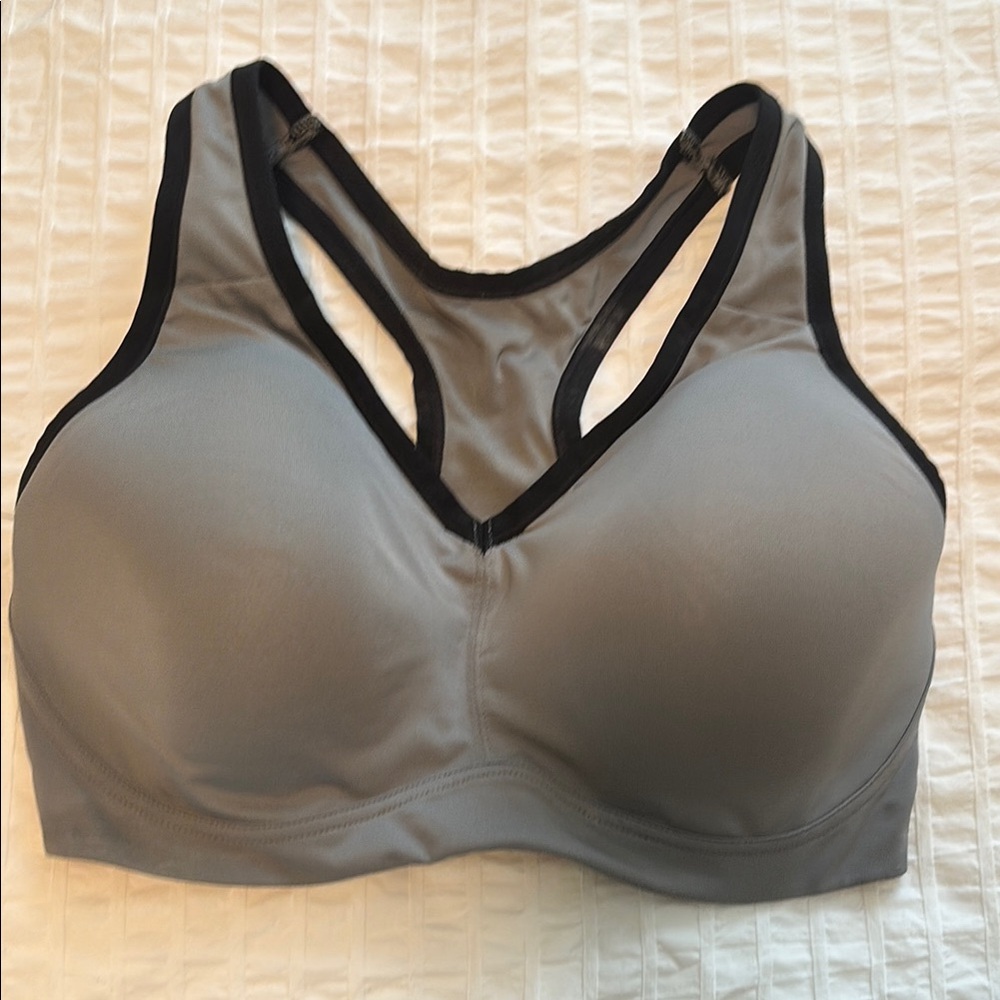 Natori Gray and Black Racerback Sports Bra